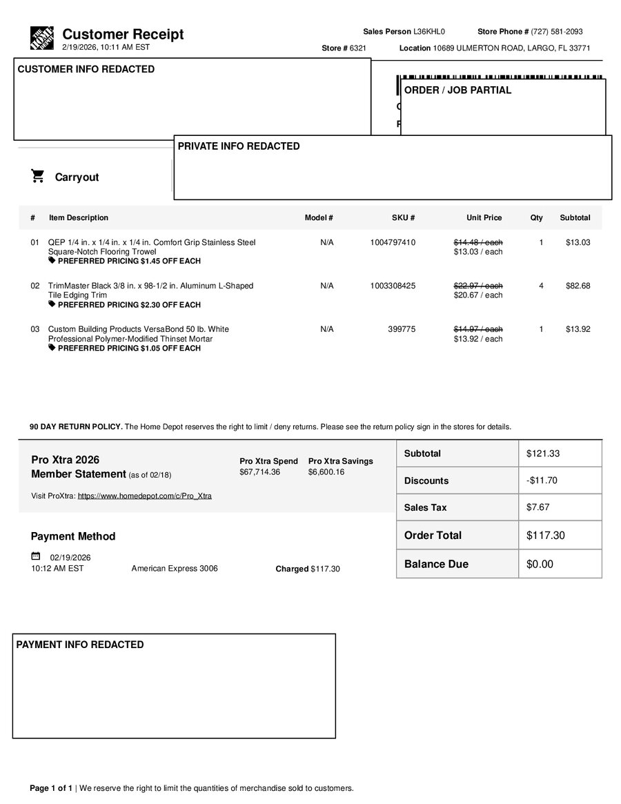 H6321 518012 Receipt