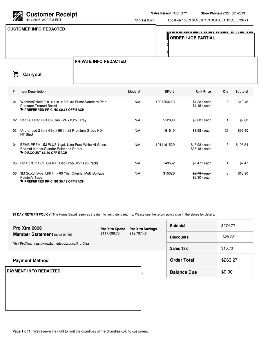 H6321 528768 Receipt