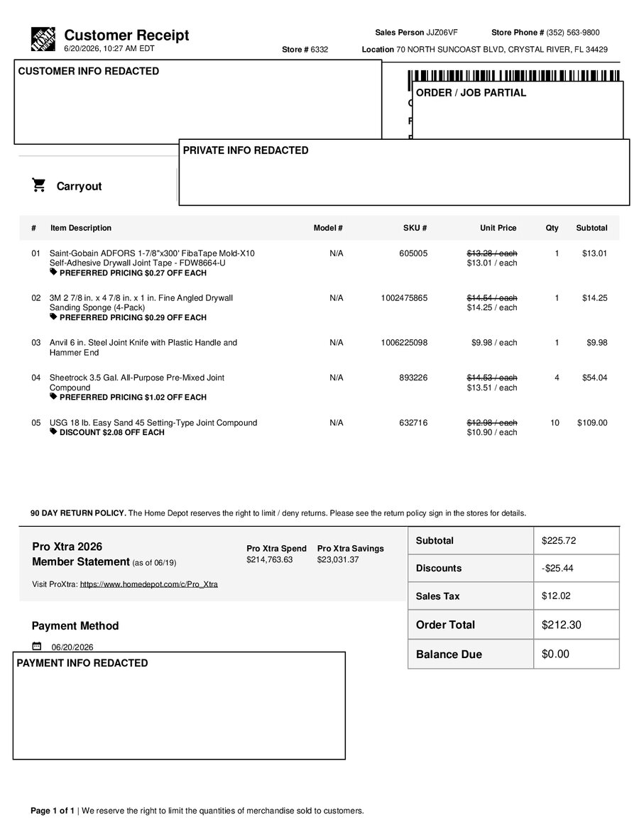 H6332 433716 Receipt